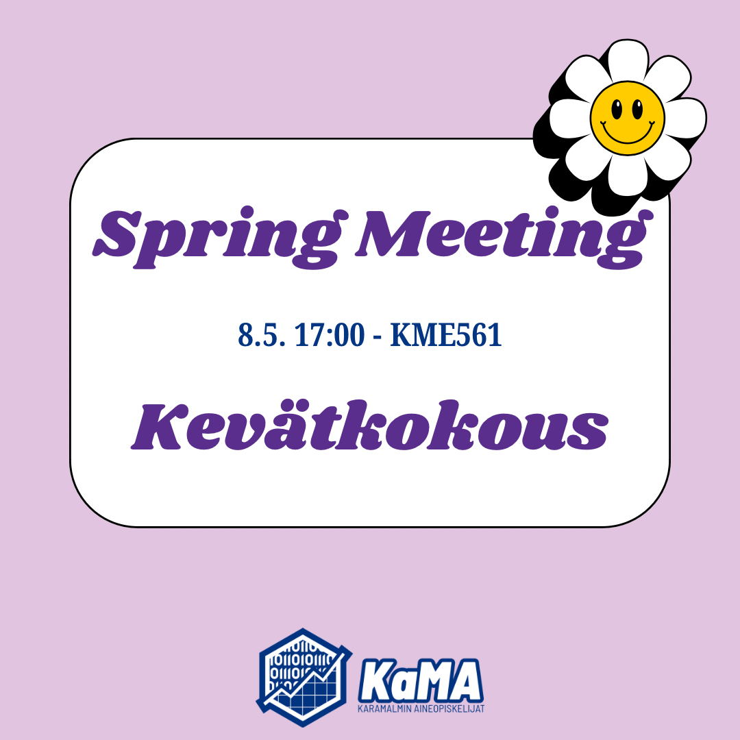 KaMA’s spring meeting will be held on Wednesday, May 8th